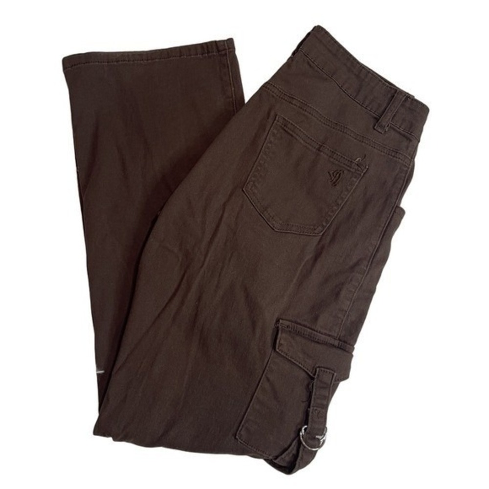 V.I.P. Jeans Cargo Pants Juniors 1/25 Brown - Picture 2 of 9